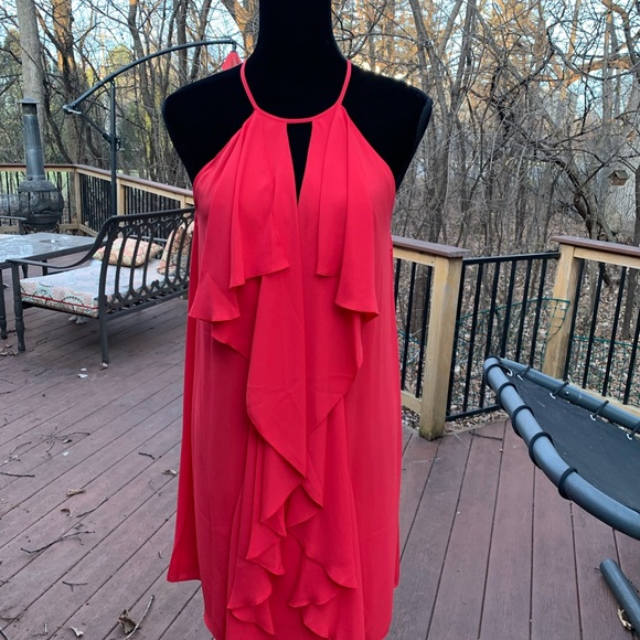 BCBGMaxAzria Red Halter Dress - Picture 7 of 8